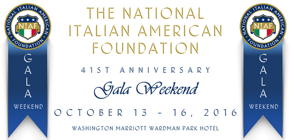 Niaf 41st Gala Weekend Schedule The National Italian American Foundation
